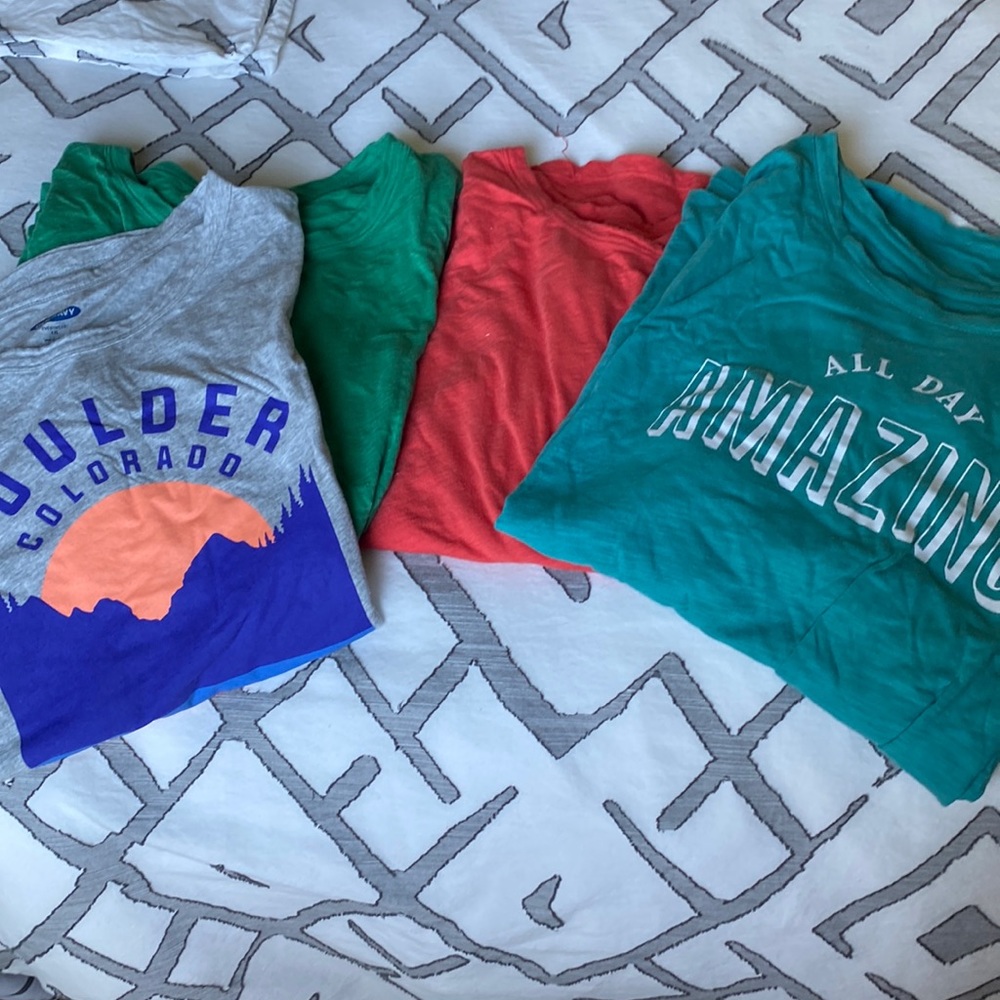 Four old navy shirts